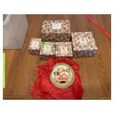Assorted Cherished Teddies Figurines-5 & Plate