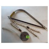 Folding Measure Sticks, Tape Measure,  & Saw