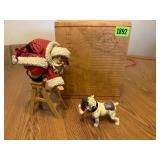 Possible Dreams Clothtiques Santa w/Ladder & Dog