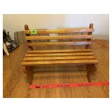 Wooden Doll/Plush Display Bench