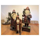 3 Santa Figurines