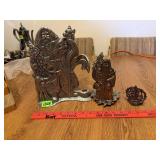 Pewter Santa Sculptures