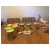 Cone-Shaped Ice Cream Cups w/ Straw-Poons