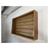 Open Wall Mount Display Case with Glass Shelves