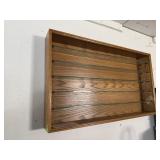 Open Front Wall Display Case with Glass Shelves