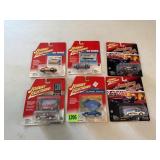 6 Johnny Lightning Collectible Cars