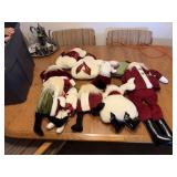 Assortment of Plush Santas