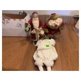 Lot of 3 Santas
