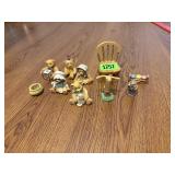 Assorted Small Cherished Teddies Figurines/Chair
