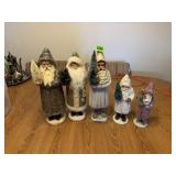 Assortment of Old World Type Santa Figurines (5)