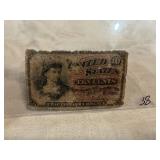 Old US 10-Cent Fractional Currency Bank Note