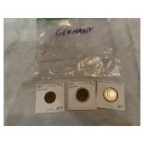 (3) German Coins