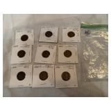 (9) Wheat Pennies
