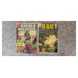 Marine War Heroes & D-Day Comic Books