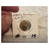 (3) 1978 South African Krugerand Fine Brass Coins