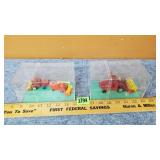 Vintage Harvester Toys in Display Cases (3 total)
