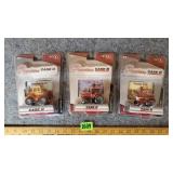Lot of 3 Premiere Case IH Vitnage Tractors 1:64