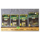 4 Assorted John Deere Motorsports Toy Cars