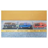 3 Collectible Vehicles in Display Cases