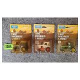 ERTL "Farm Machinery of the World" 3 Toy Tractors