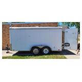 7X14 Enclosed Trailer, Bumper Pull, Swinging Doors