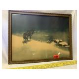 Vintage Lone Wolf Framed Print