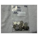 (50) Silver Roosevelt Dimes