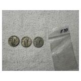 (3) Standing Liberty Quarters