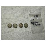(4) Barber Dimes