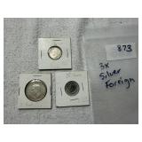 (3) Foreign Silver Coins