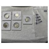 (5) UNC Silver Roosevelt Dimes