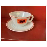 Red Stripe Teacup