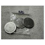 (3) Dallas, SD Frank Days Tokens