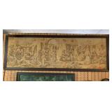 Vintage Large Framed Tapestry