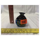 Black Iridescent Vase