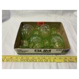 Fostoria Green Moonstone Goblets (4)