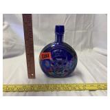 Blue Carnival Decanter w/Theodore Roosevelt
