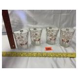 Cherry & Cable Clear Ruby Tumblers (4)