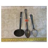3 Vintage Enamelware Utensils