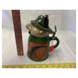 Gerz "Mustache Man" Lidded Beer Stein