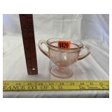 Pink Depression Handled Dish