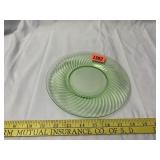 Green Depression Plate