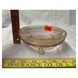 Pink Depression Footed Dish