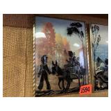 Vintage Sillouette Convex Picture
