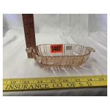 Pink Depression Handled Dish