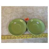 2 Fiesta Green Saucers