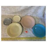 Assorted Fiesta Plates & Saucers (5)
