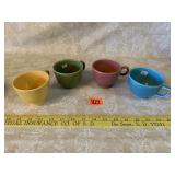4 Assorted Fiesta Tea Cups