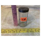 Vintage Hoosier Jar with Black Lid