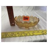 Marigold Scalloped Footed Candy Dish